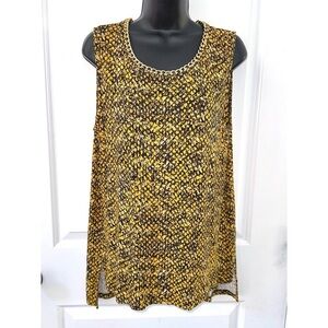 MICHAEL Michael Kors Taxi Yellow Chain Necklace Sleeveless Top